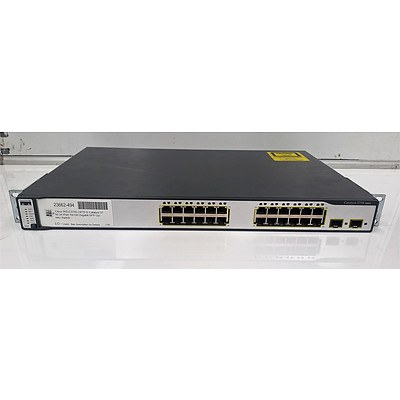 Cisco WS-C3750-24TS-S Catalyst 3750 24-Port 10/100 Gigabit SFP Uplinks Switch