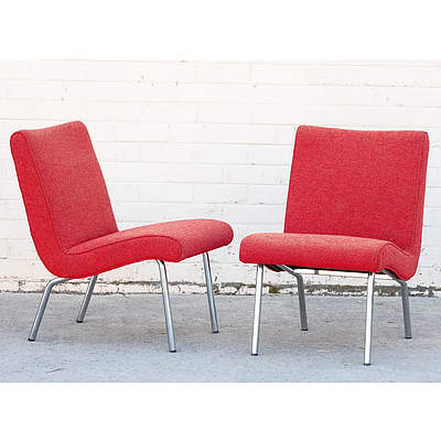 Pair Genuine Walter Knoll Vostra Chairs Designed by Jens Risom