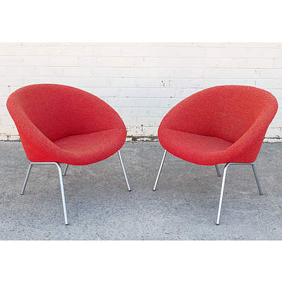 Pair Genuine Walter Knoll Design Model 369 Occasional Chairs