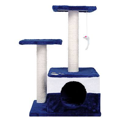 Cat Scratching Poles Post Furniture Tree House Blue - Brand New