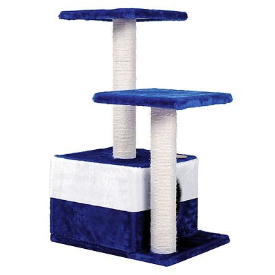Cat Scratching Poles Post Furniture Tree House Blue - Brand New