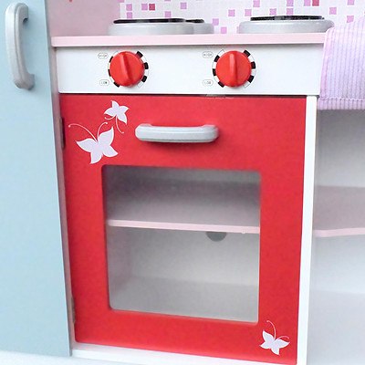 Children Wooden Kitchen Play Set with Fridge Pink - Brand New