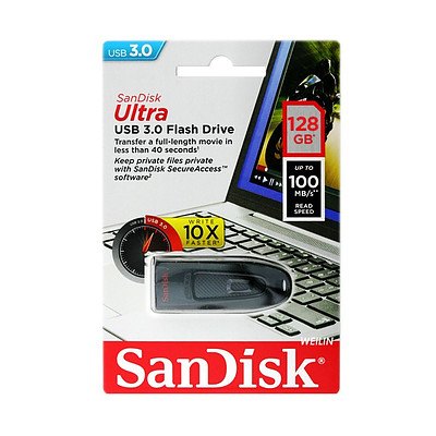 SanDisk Ultra CZ48 128G USB 3.0 Flash Drive (SDCZ48-128G) - with Warranty