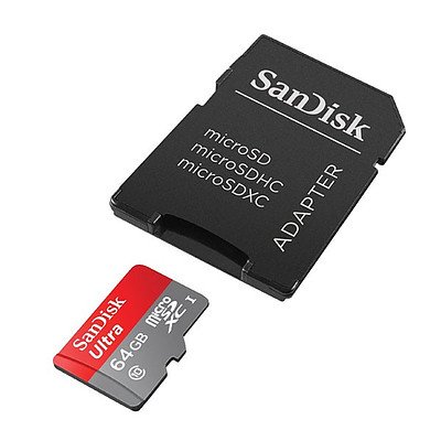 Sandisk 64GB Micro SDXC Ultra Class 10 up to 80mb/s with SD adaptor (SDSQUNC-064G) - With Warranty