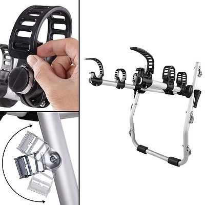 Foldable Aluminium Strap-On 3 Bicycle Bike Rack Carrier- Brand New