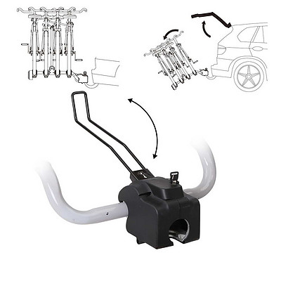 Bicycle Bike Carrier Rack with Tow Ball Mount Black Silver - Brand New