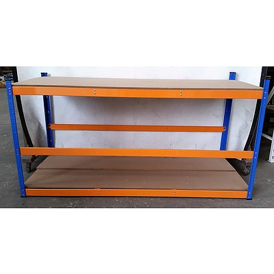 3-Layer Adjustable Racking - Demonstration Model - Yellow Orange/Blue