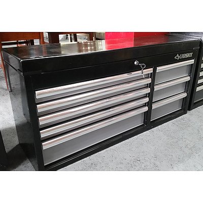 Husky 8-Drawer Chest Work Station - Demonstration Model - Black/Silver