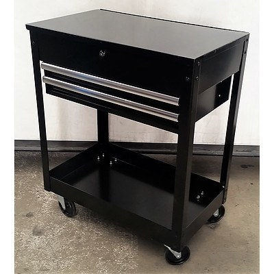 Husky 2-Drawer Trolley Workstation - Demonstration Model - Black