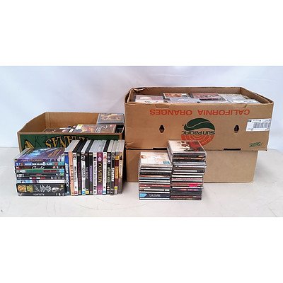 Collection of Audio and Video CD/DVD - Approx. 300