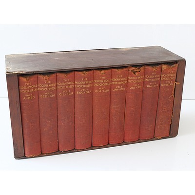 Nine Volumes of the Modern World Encyclopedia Published 1935