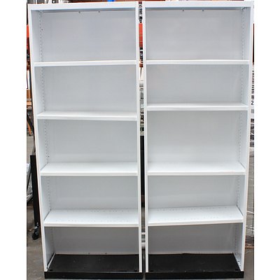 Solid Backed Shelving Bays - Lot of Two