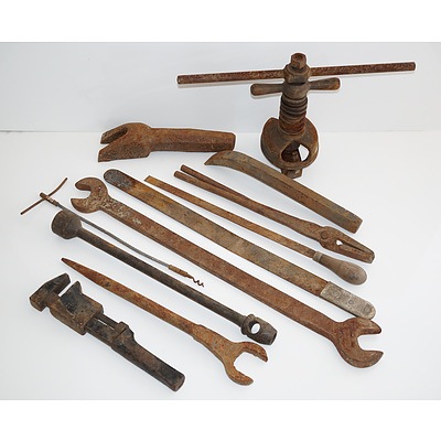 Large Collection of Vintage Railway Tools, Including NSWGR