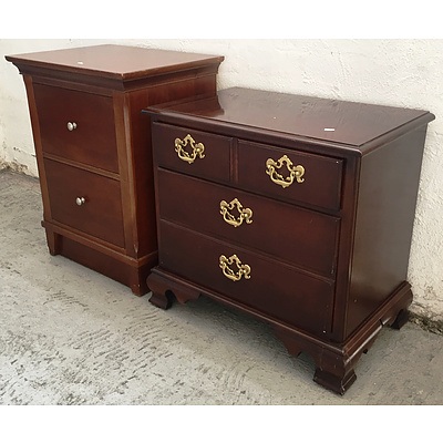 Drexel Heritage Timber Bedside Table and Thomasville Timber Bedside Table - Lot of Two