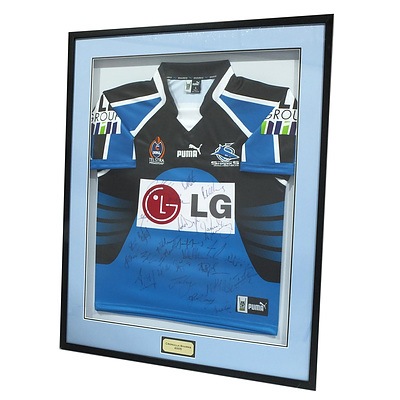 2005 Cronulla Sharks Jersey, Signed by David Peachey, Adam Dykes and More