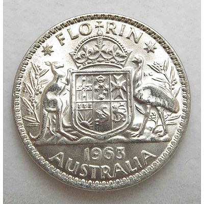 Australian Silver Florins 1963 - from Mint Roll (x2)