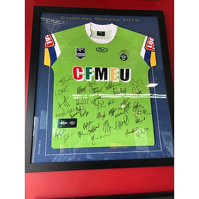 Signed 2010 Canberra Raiders Jersey