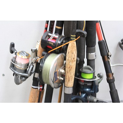 Fishing Rods and Reels - Lot of 13