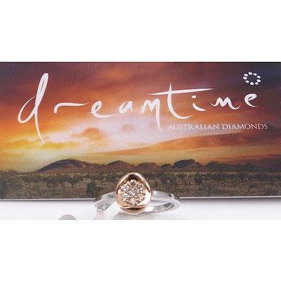 DREAMTIME 9ct Rose & White Gold Australian Diamond Ring