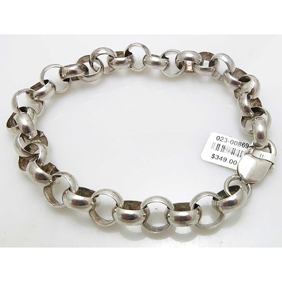 Sterling Silver Belcher Link Bracelet