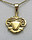 9ct Gold Shield Pendant-double sided