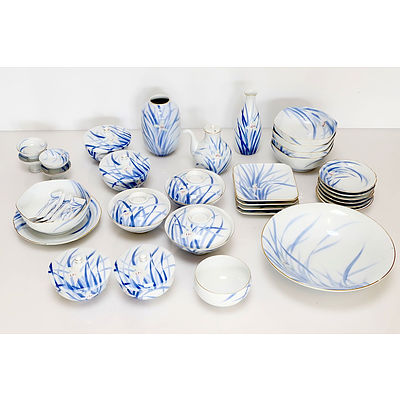 Large Collection of Japanese Fukagawa Fine Porcelain