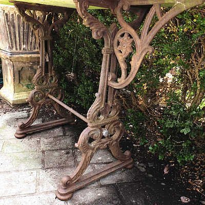 Victorian Cast Iron Garden Table Circa 1870