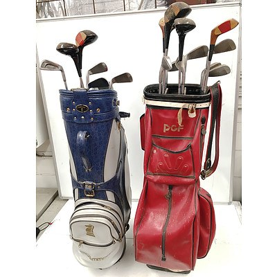 PGF and Prosimmon Golf Bags with Doral Golf Clubs