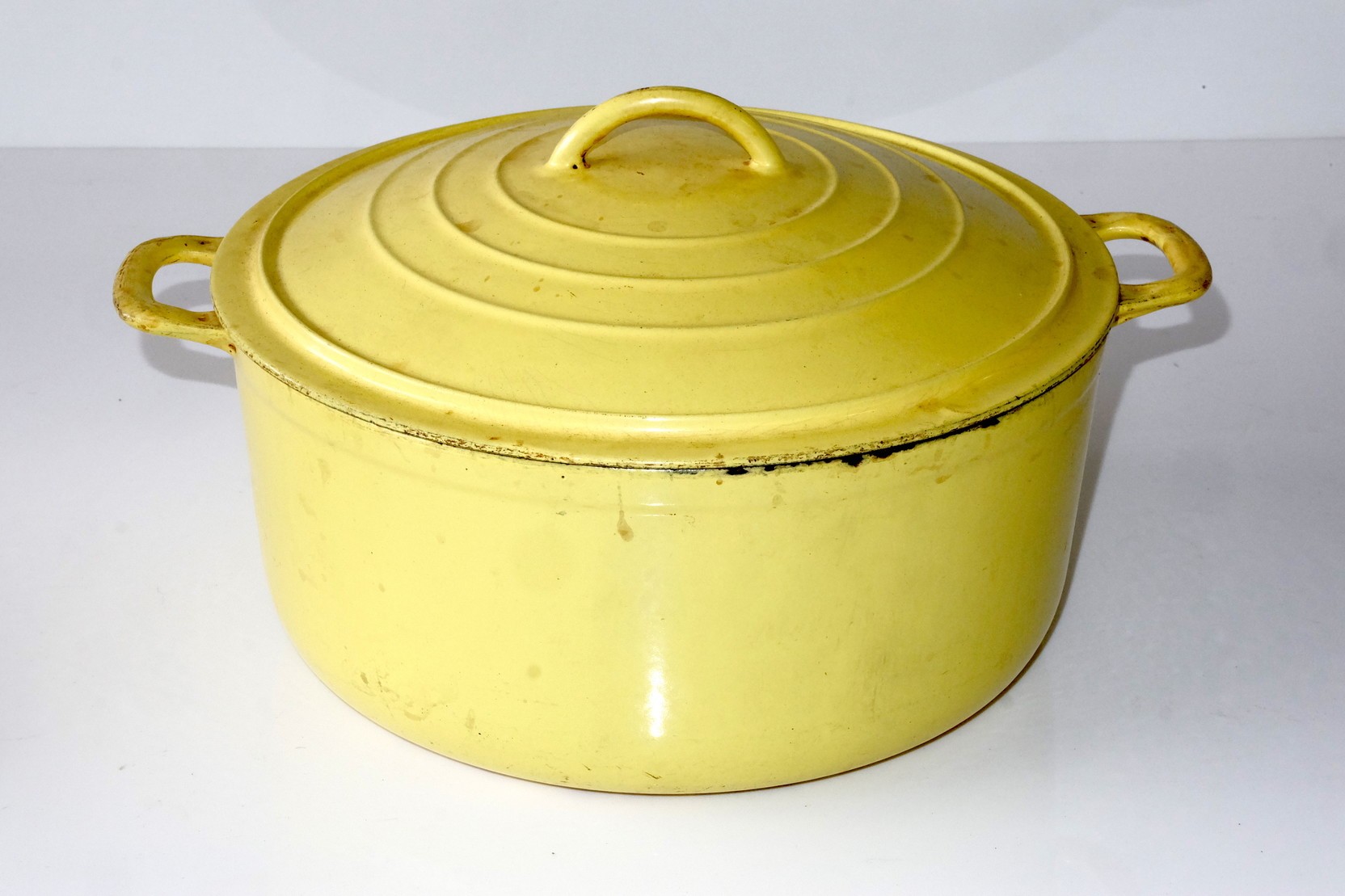 Old Belgium Enamel Cast Iron Cookpot Lot 887183 ALLBIDS