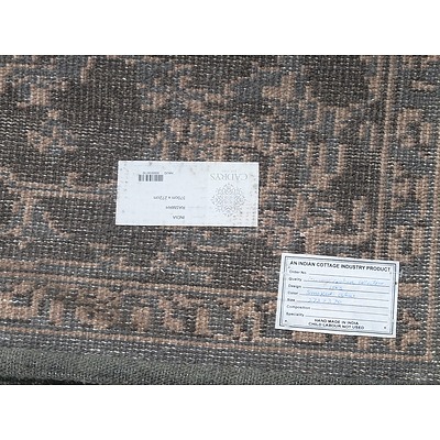Large Indian Rashman Wool Pile Carpet