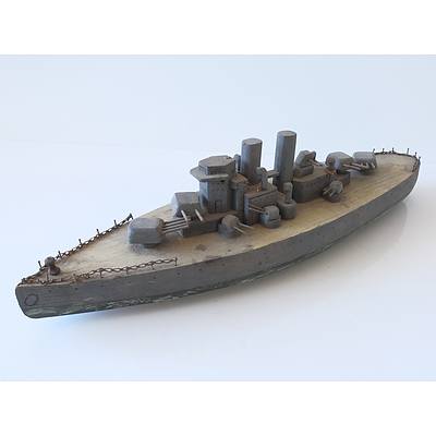 Vintage Hand Crafted Battleship