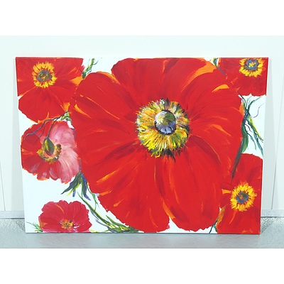 Large Poppies Oil on Canvas