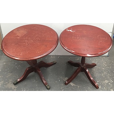 Two Antique Style Wine Tables and Kids Table with Chair