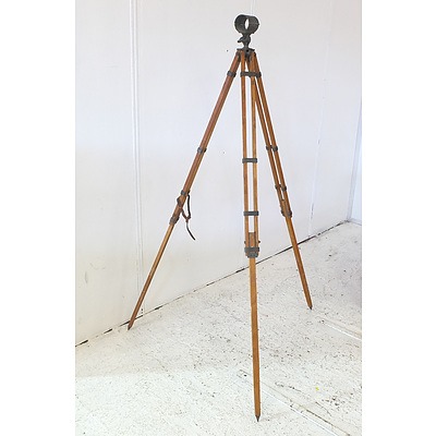 Brass and Wood Tripod