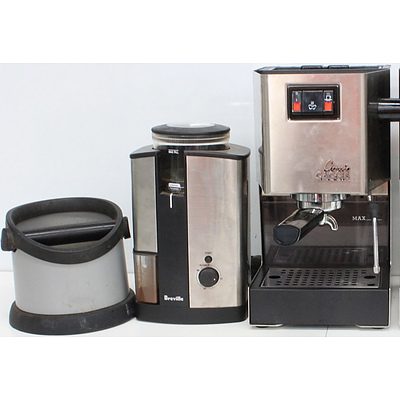 Two Gaggia Coffee Machines and One Breville Grinder