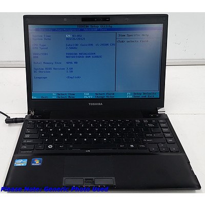 Toshiba Portege R830 13.3 Inch Widescreen Core i5 Laptops - Lot of 2