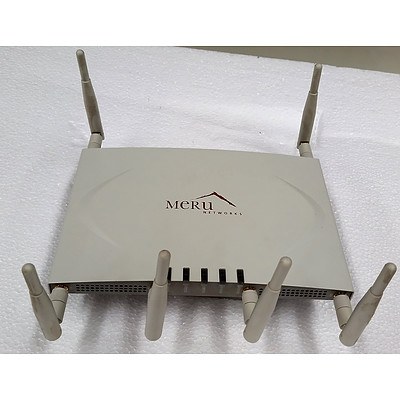 Meru Networks Dual Wireless Access Point Ap300 AP320 w/ 6 Antennas And Bracket
