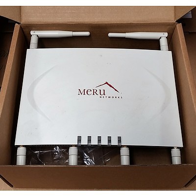 Meru Networks Dual Wireless Access Point Ap300 AP320 w/ 6 Antennas And Bracket