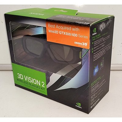 Brand New NVIDIA 3D Vision 2 Wireless Glasses Kit - RRP=$275.00