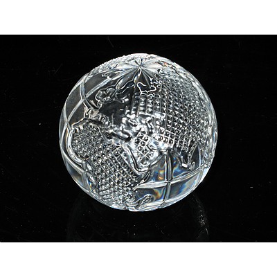 Waterford Crystal Globe Paper Weight