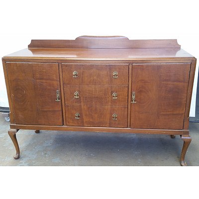 Queen Anne Style Sideboard Circa 1930