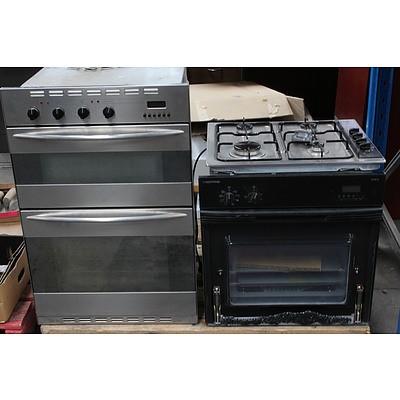 Kleenmaid Gas Wall Ovens and Cooktop - Lot of Three