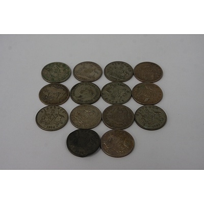 Various Sixpence Coins - Lot of 14