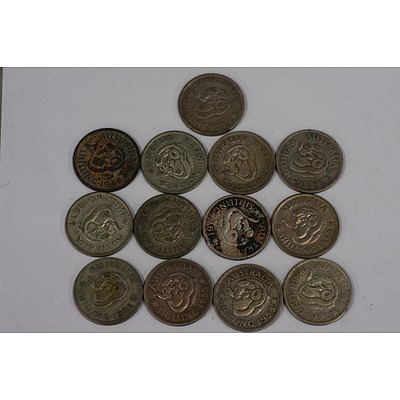 Assorted Shillings - Lot of 13