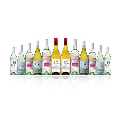 12 Bottles Australian White Wine Mix Featuring Penfolds Rawsons Chardonnay 750ml - RRP $189