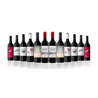 12 Bottles Australian Red Wine Mix Featuring Penfolds Rawsons Cab Sav 750ml - RRP $189