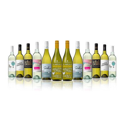 12 Bottles Australian White Wine Mix Featuring Rosemount Meal Matcher Chardonnay 2015 750ml - RRP $189