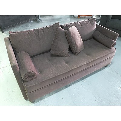 Black Fabric Upholstered Freedom Loft 2 Sofa Lounge