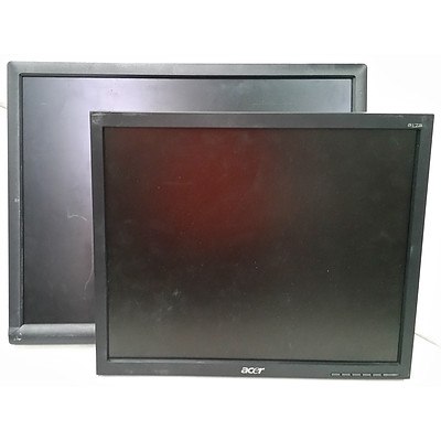 Bulk Lot of Dell & Acer LCD Monitors - Lot of 17