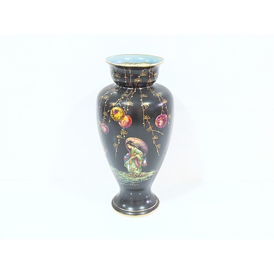 English Ceramic Vase With Japanese Motif